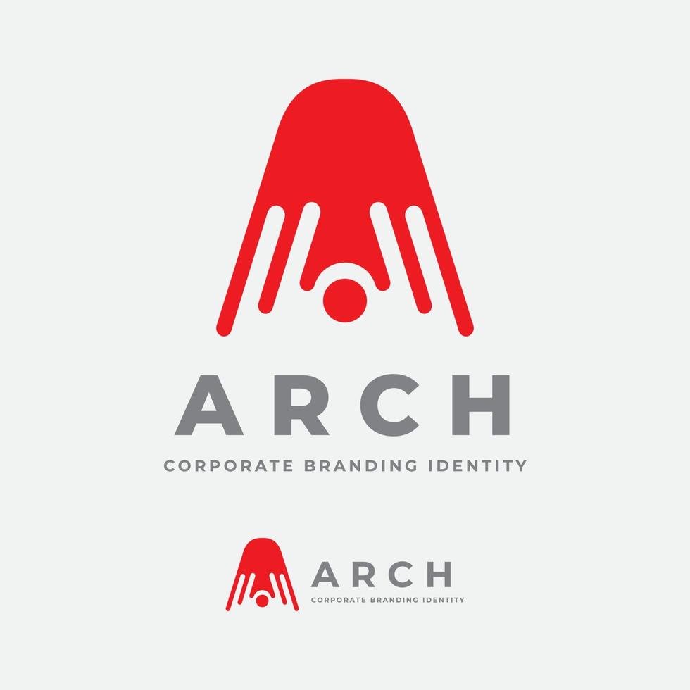 arch - un modèle de logo de lettre vecteur
