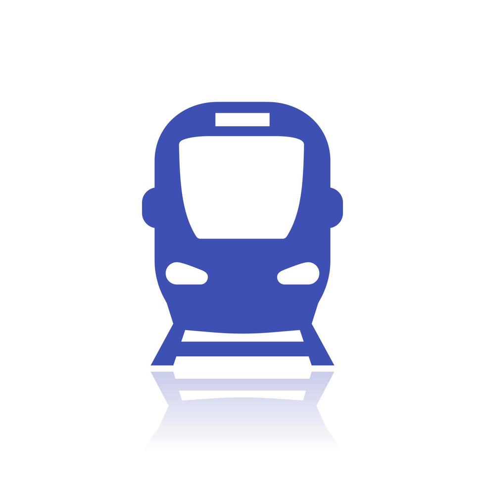 icône de métro, signe de vecteur de transport public isolé sur blanc