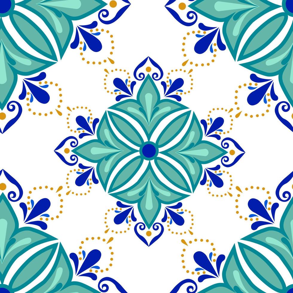 illustration de stock de vecteur de fleur marocaine. motif de bouleau dans des formes géométriques traditionnelles. ornement islamique. isolé sur fond blanc.