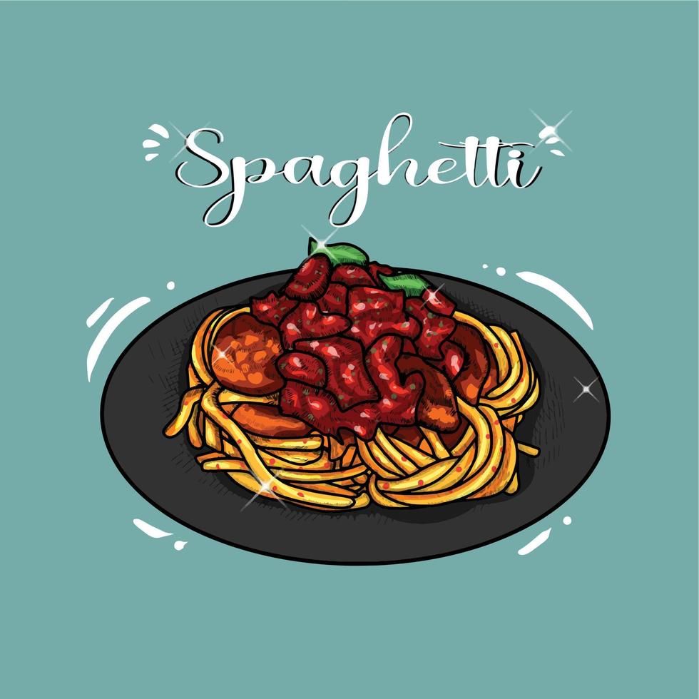 illustration de spaghettis vecteur