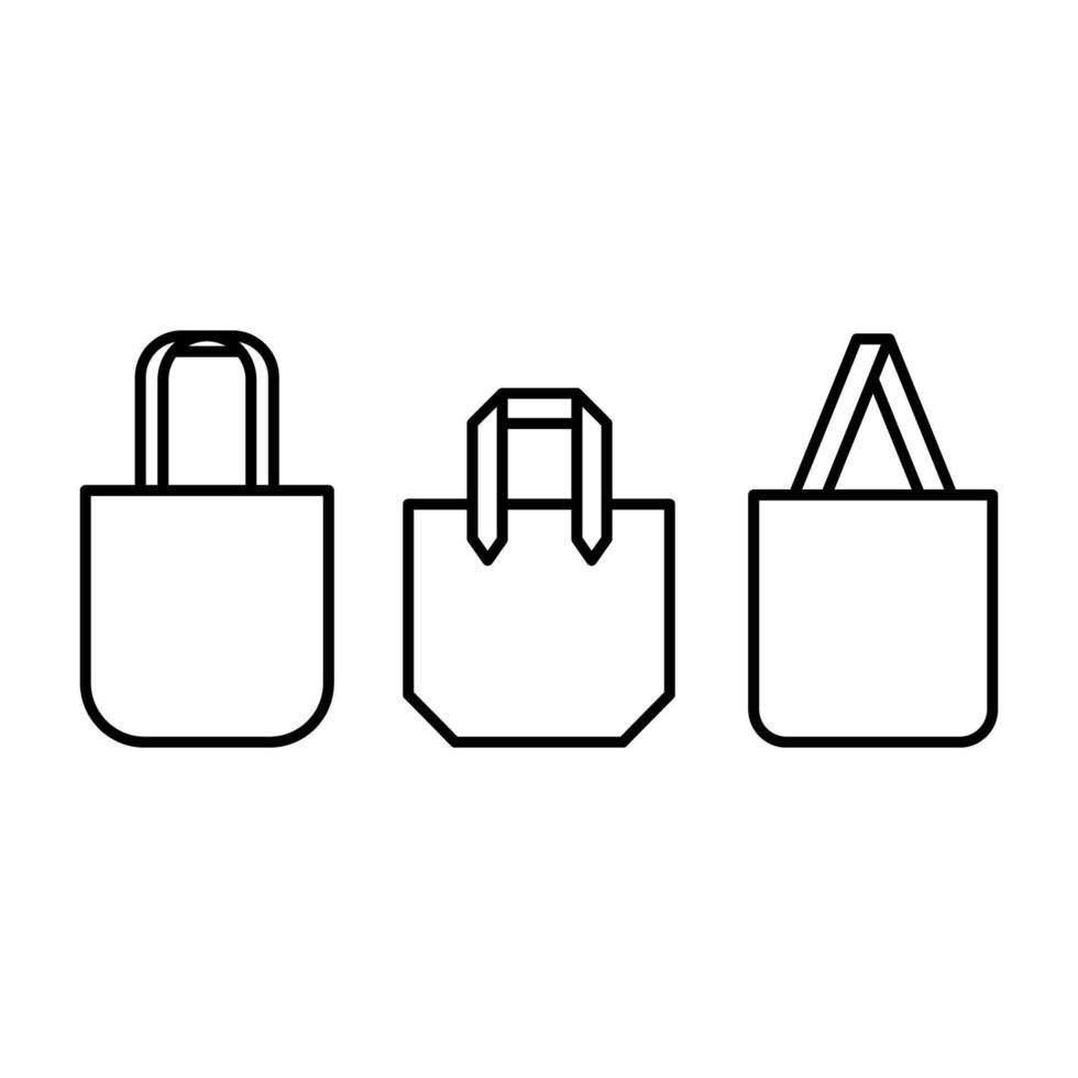sac à main, icônes de sac fourre-tout. illustration vectorielle eps.10 vecteur
