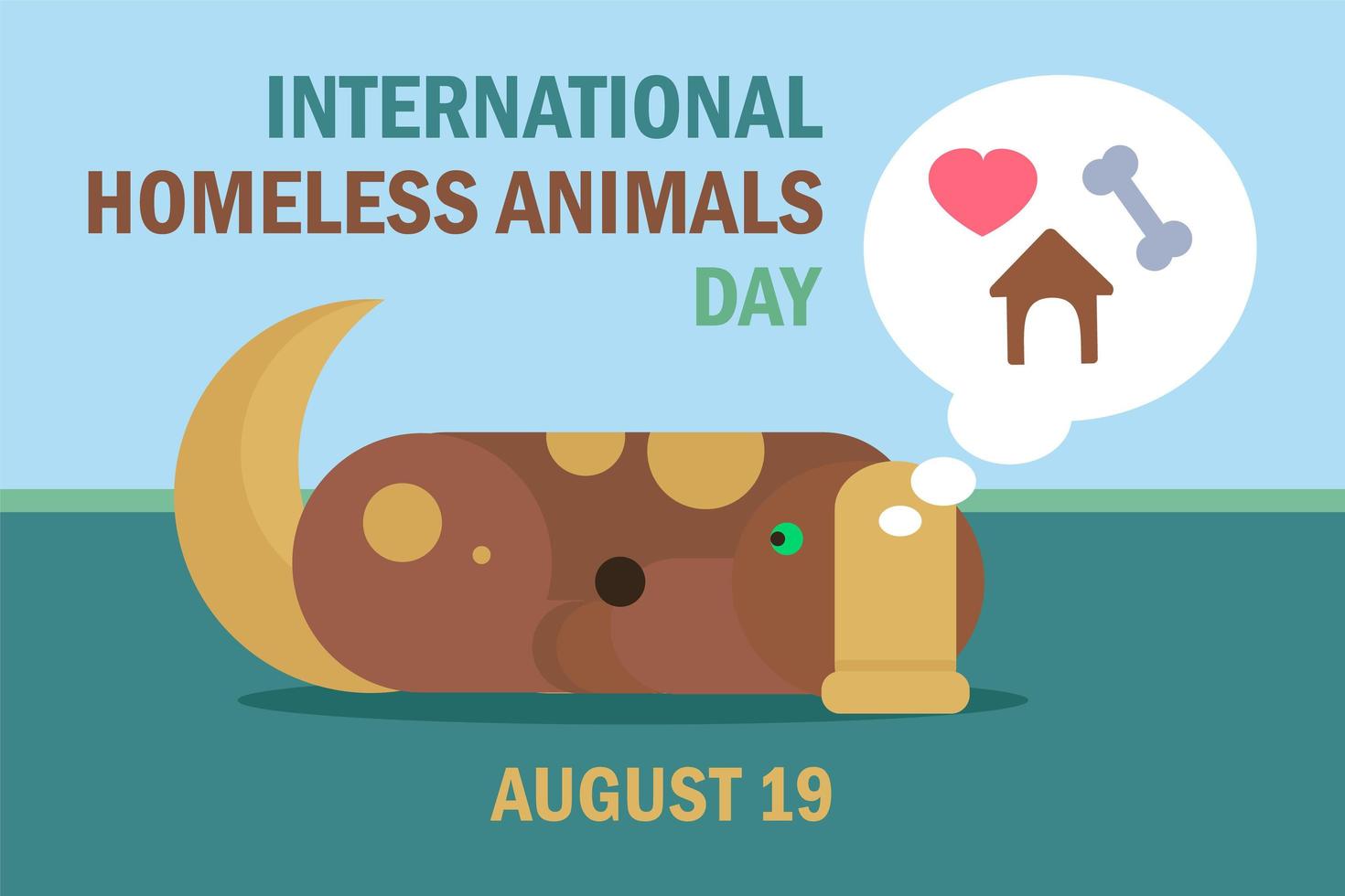 journée internationale des animaux sans abri vecteur
