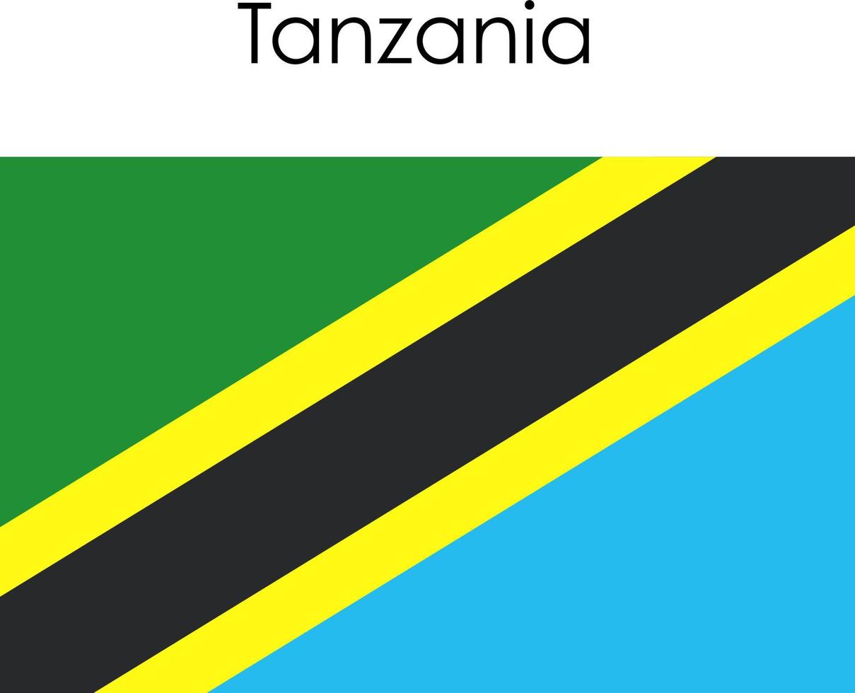 icône du drapeau national de la tanzanie vecteur