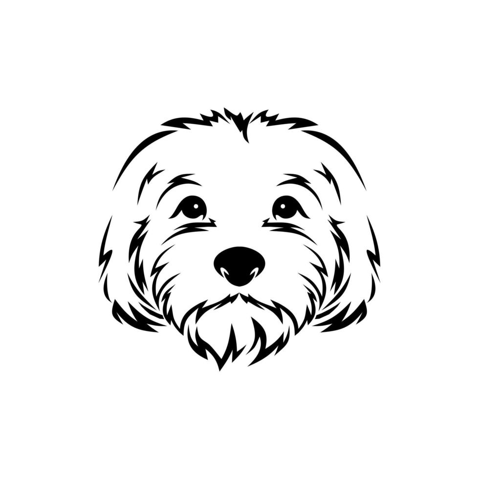 logo de chien mignon vecteur