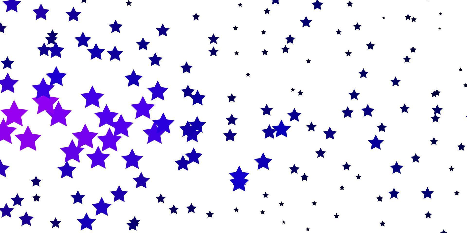 fond de vecteur rose et bleu foncé avec de petites et grandes étoiles.