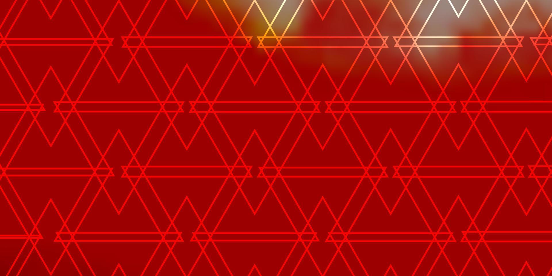 disposition de vecteur rouge clair avec des lignes, des triangles.