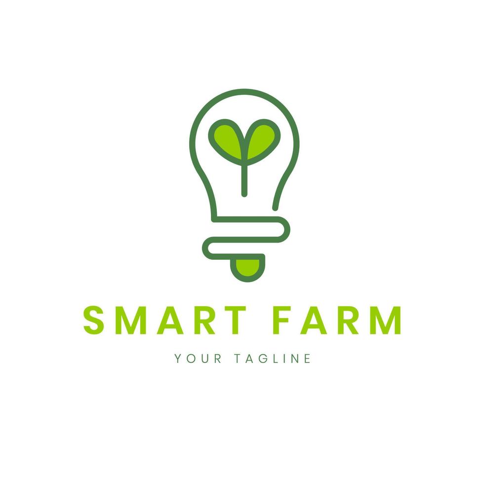 création de logo de ferme intelligente, logo agricole pour toutes les entreprises. vecteur