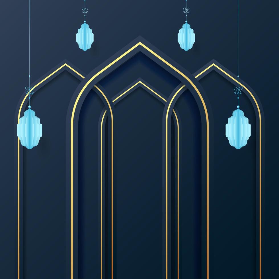 ramadan kareem carte de voeux fond illustration vectorielle vecteur