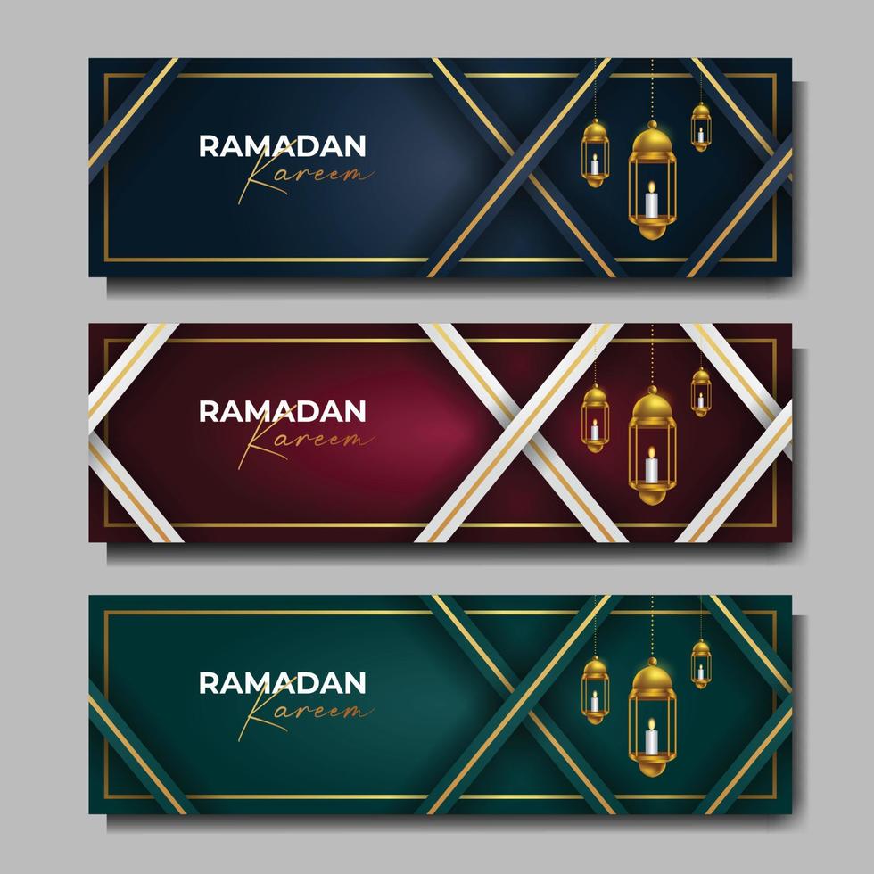 ramadan kareem bannière fond islamique illustration vectorielle vecteur