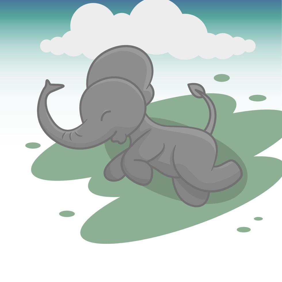 ilustration vecteur éléphant caractère bon pour les enfants produit