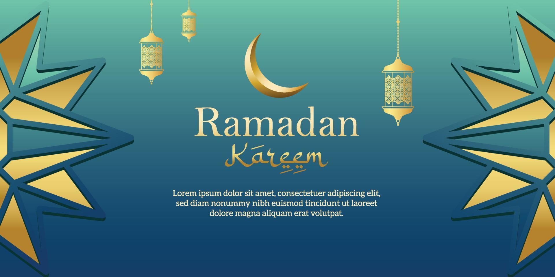 bannière de modèle de ramadan vecteur