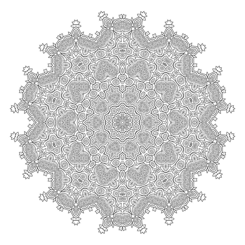 beau vecteur de mandala d'art en ligne pour la conception