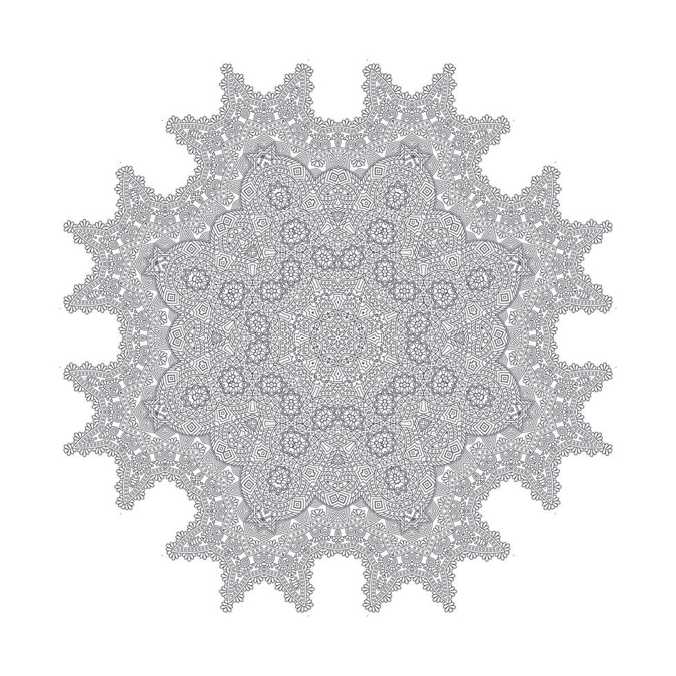 beau vecteur de mandala d'art en ligne pour la conception