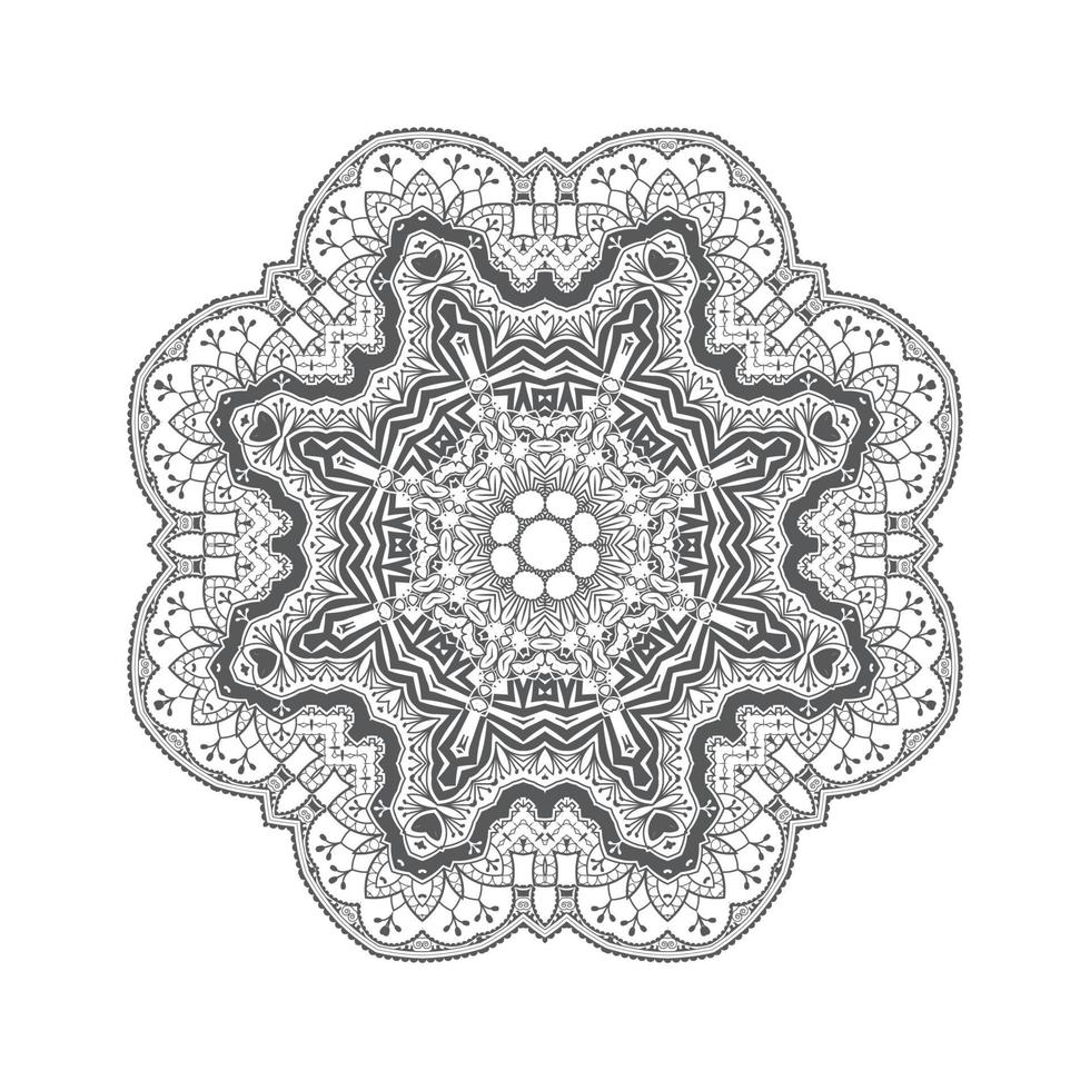 conception élégante de mandala d'art en ligne vecteur