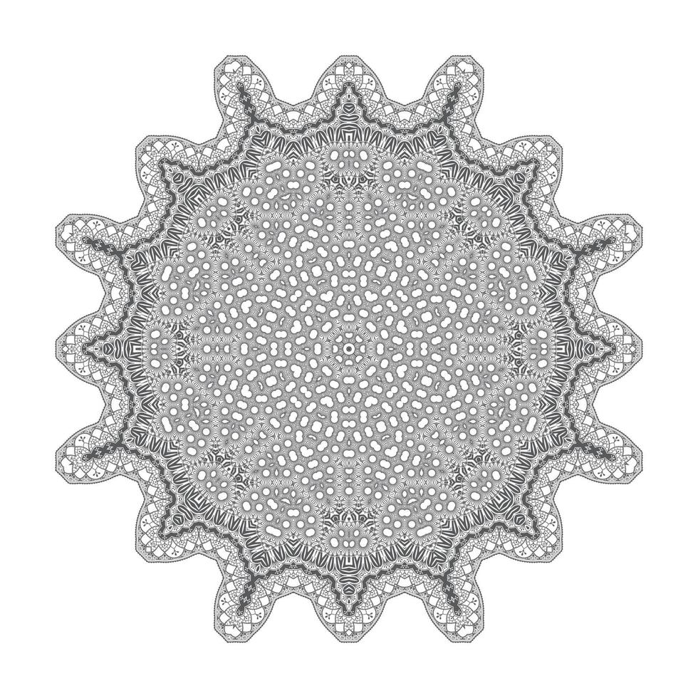 beau vecteur de mandala d'art en ligne pour la conception