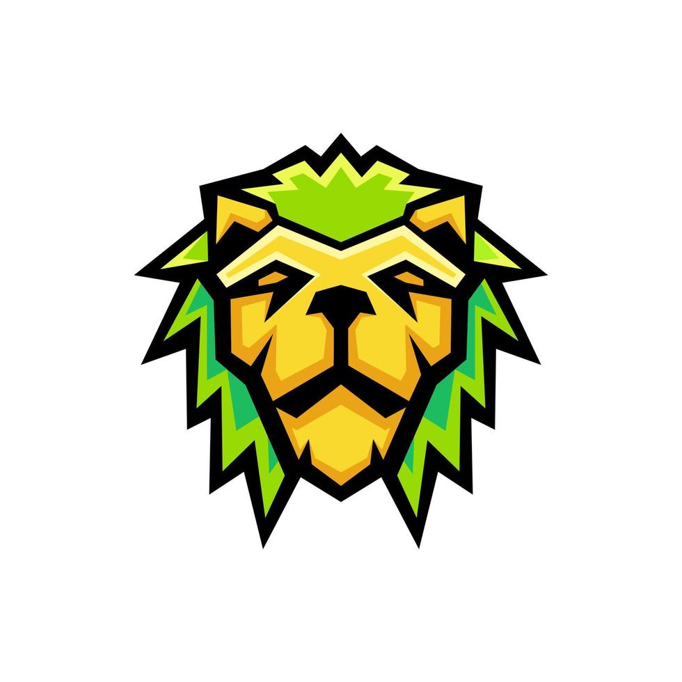 mascotte de lion logo e sport vecteur