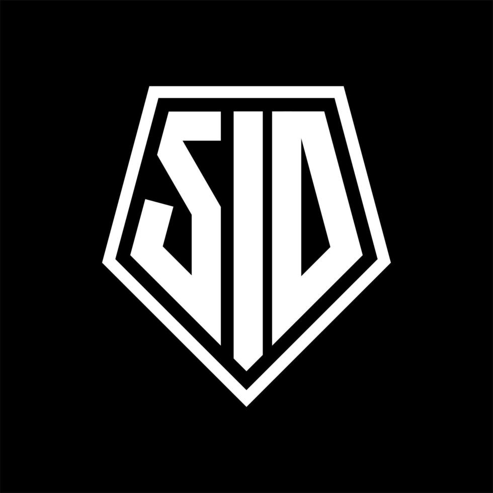 vecteur de conception de logo lettre sid