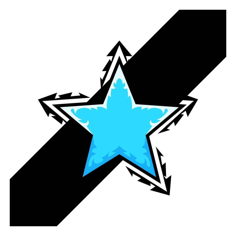 vecteur de conception de logo mascotte star