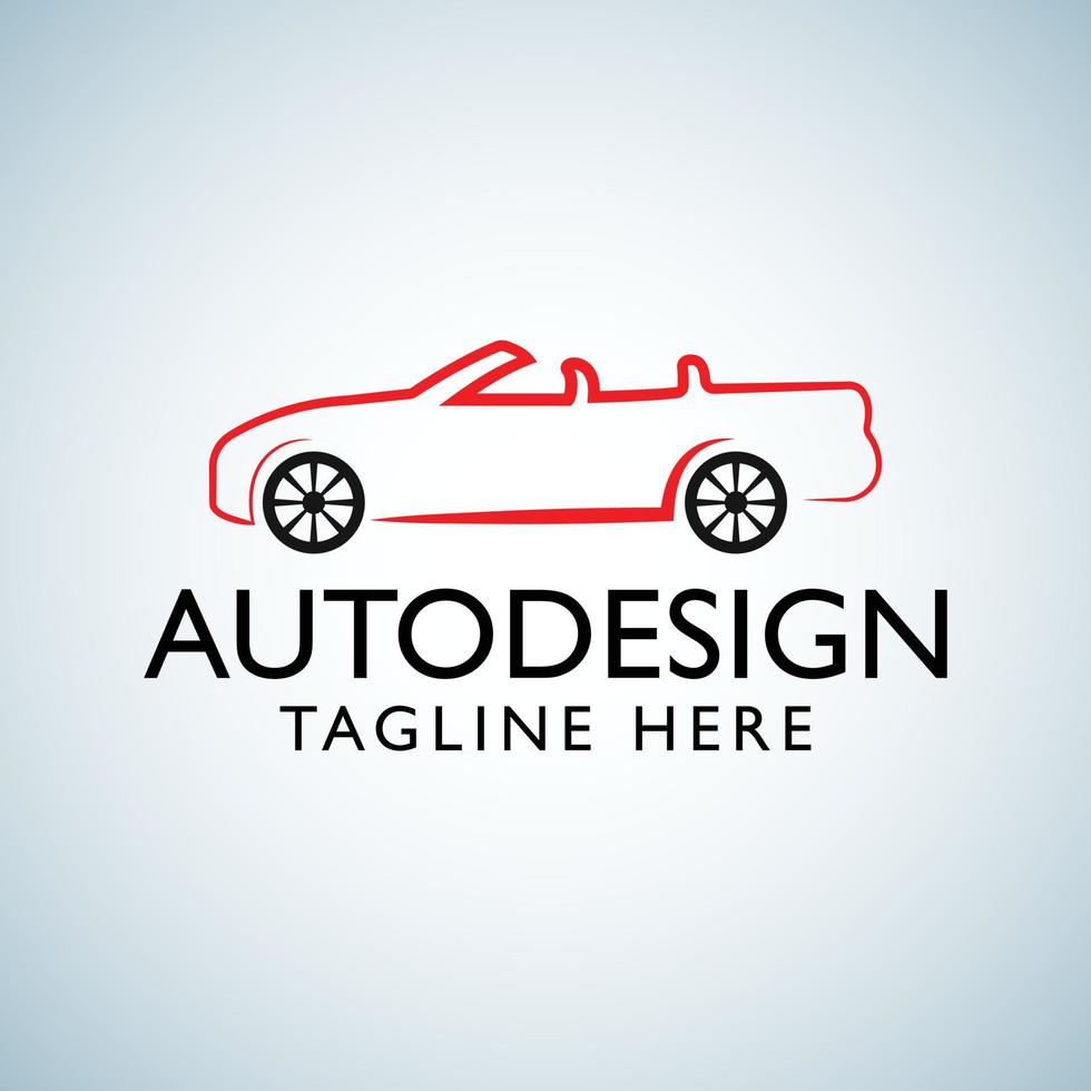 conception de vecteur de logo de voiture. création de logo de voiture de style automatique. modèle de conception de logo vectoriel de voiture de sport.