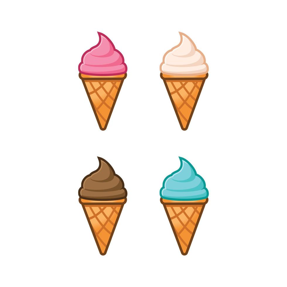 crème glacée isolé illustration vectorielle vecteur