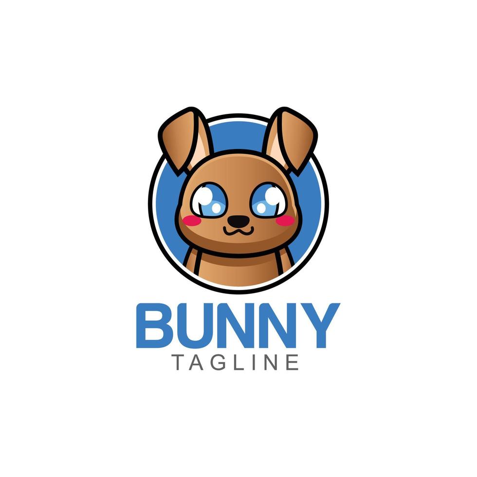 lapin compagnie logo illustration vectorielle vecteur