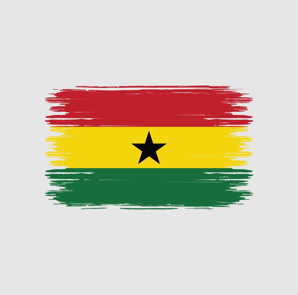 brosse de drapeau du ghana. drapeau national vecteur