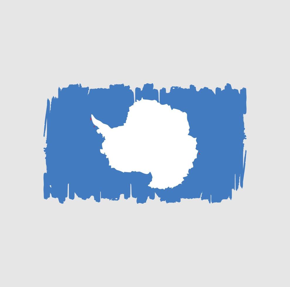 coups de pinceau du drapeau de l'antarctique. drapeau national vecteur