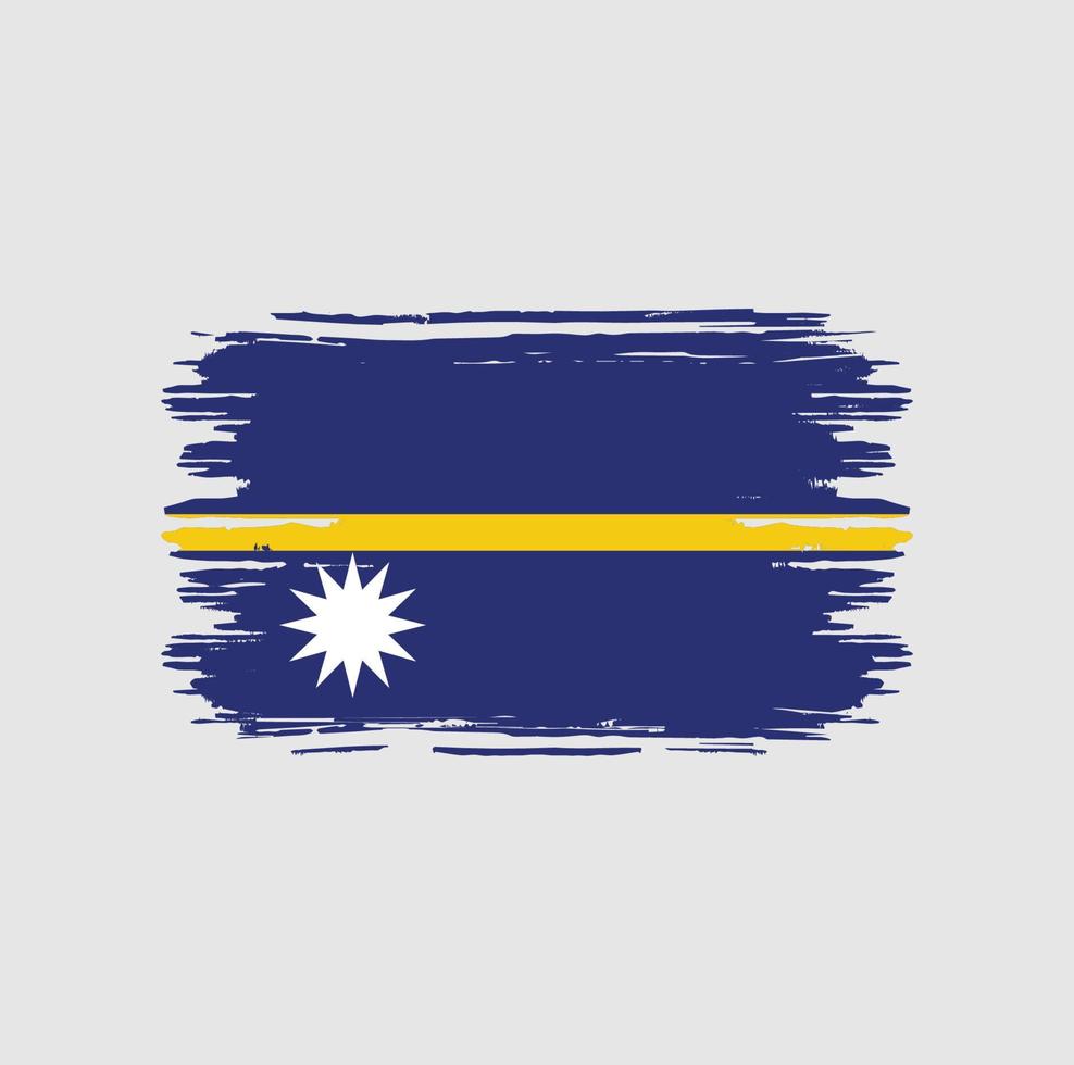 pinceau drapeau nauru. drapeau national vecteur