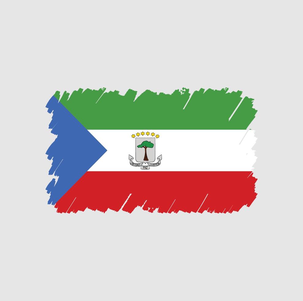 pinceau drapeau guinée équatoriale vecteur