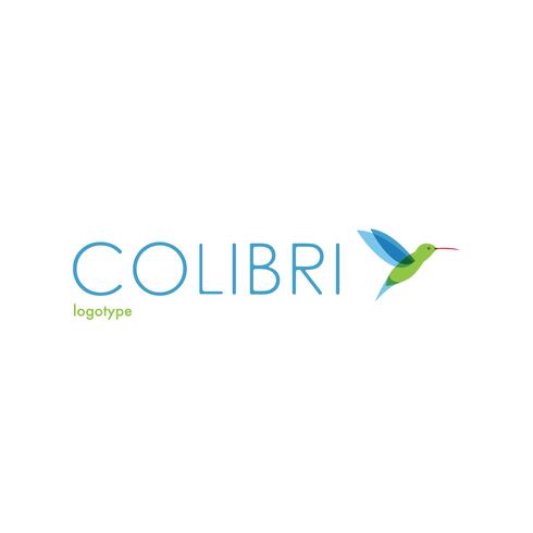 Logo Colibri. Logotype de l&#39;oiseau. vecteur