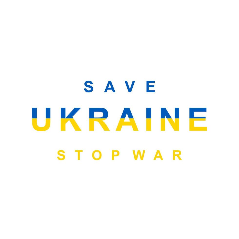 la paix pas la guerre en ukraine. arrêtez la guerre, priez pour l'ukraine - conflit russo-ukrainien. vecteur