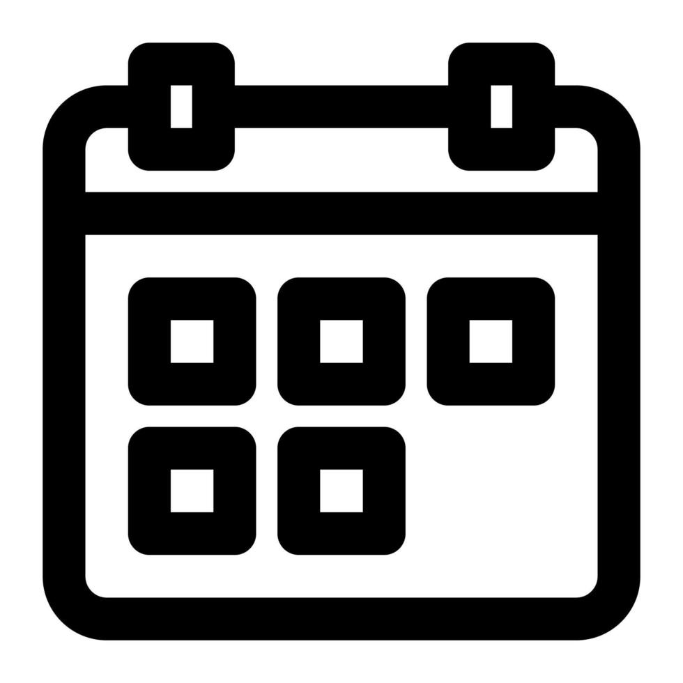 calendrier avec icône de contour adaptée au jeu d'icônes de la maison vecteur