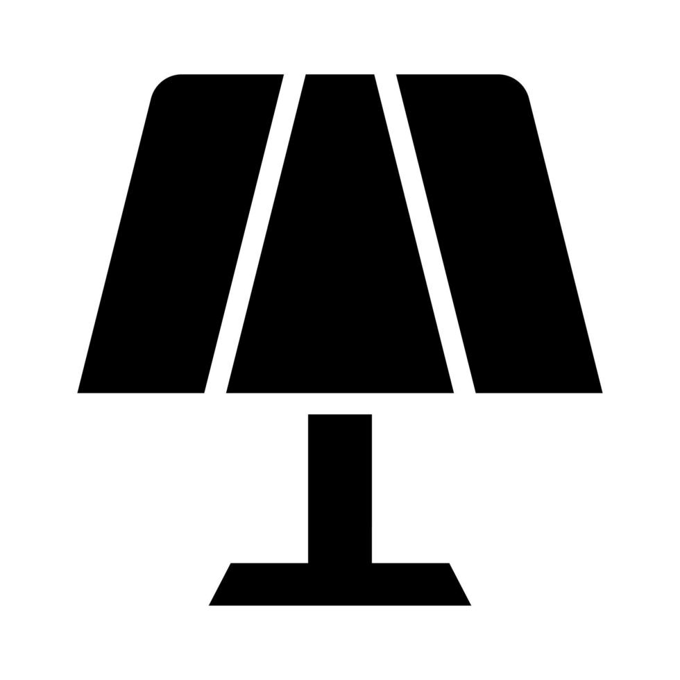 lampe de nuit avec icône solide adaptée au jeu d'icônes de la maison vecteur