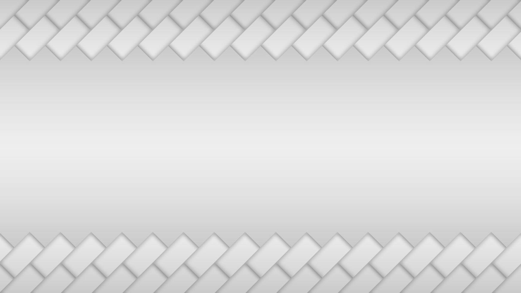 ornement abstrait gris de fond de briques. bannière géométrique avec construction de formes rectangulaires création d'entrelacs simples de maçonnerie de vecteur d'art en pierre