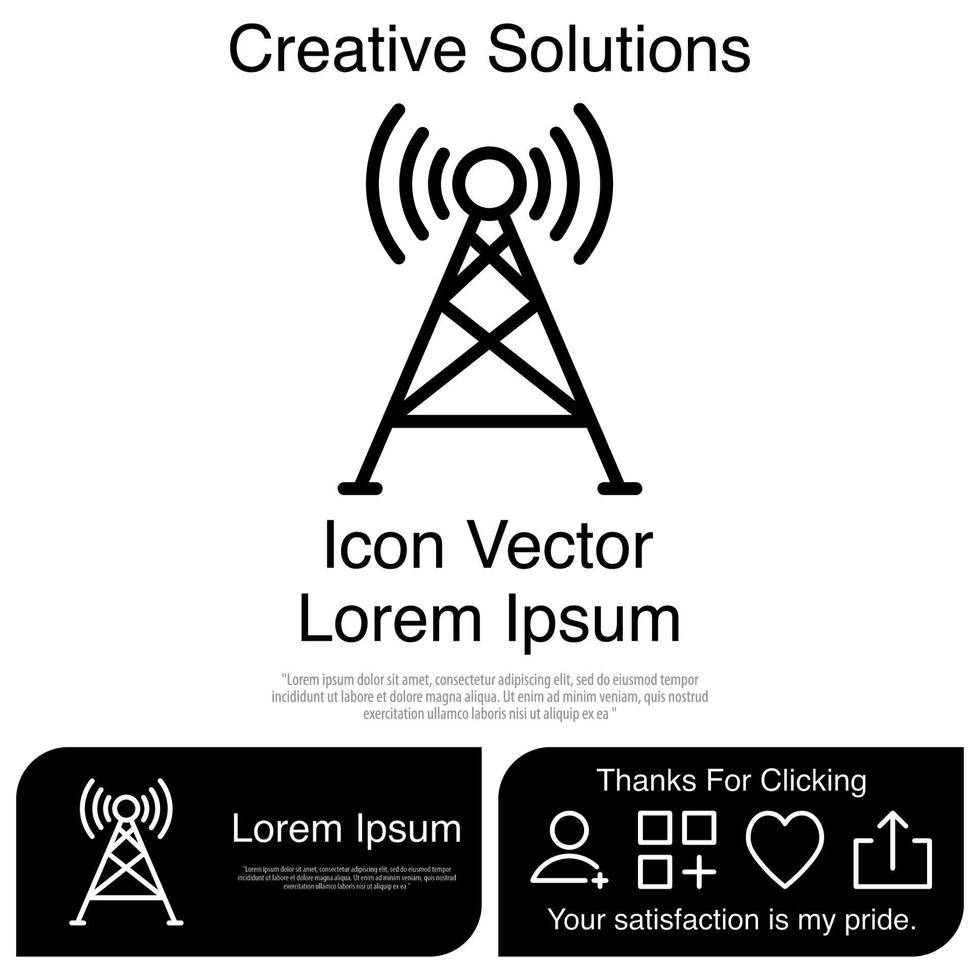 antenne icône vecteur eps 10