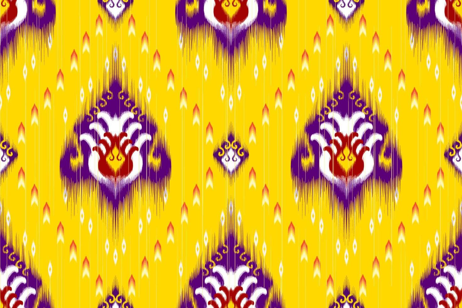 conception de modèle ethnique sans couture ikat. tapis en tissu aztèque ornement mandala chevron décoration textile papier peint. fond d'illustrations vectorielles de broderie traditionnelle indigène de soie tribale vecteur