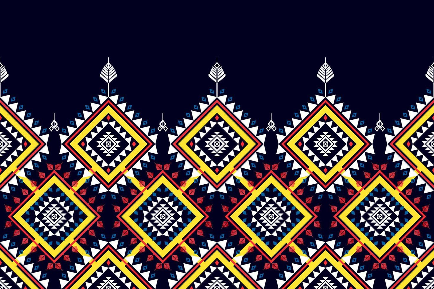 conception de modèle sans couture ethnique géométrique. tapis en tissu aztèque ornement mandala chevron décoration textile papier peint. fond de vecteur de broderie traditionnelle indienne africaine de dinde tribale