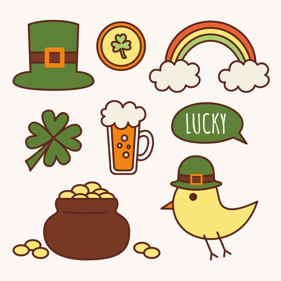 collection de st patrics day clipart illustration vecteur