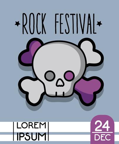 concert de festival festival de musique rock vecteur