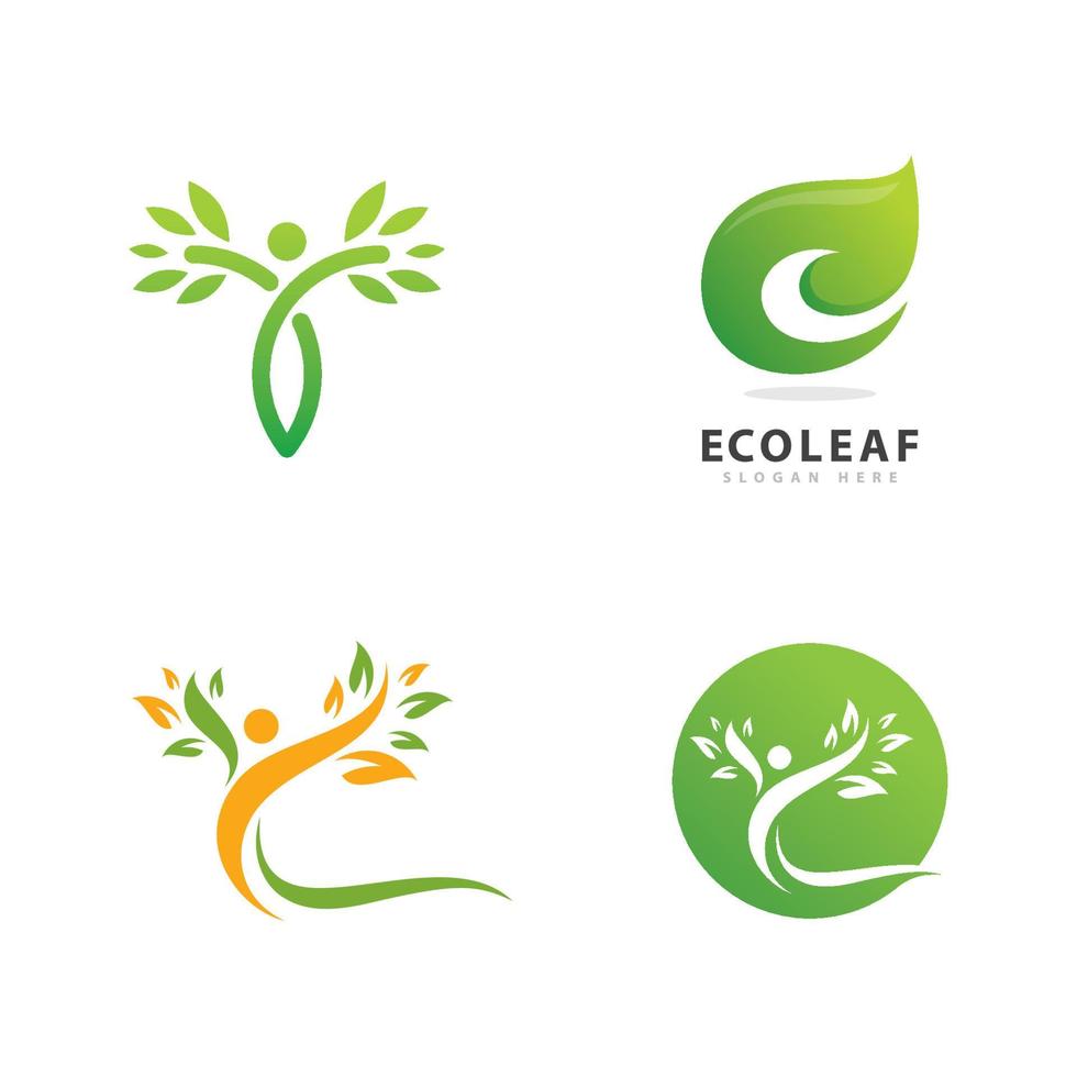 écologie nature logo élément vecteur