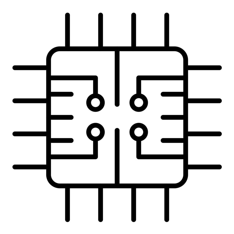 icône de ligne de circuit vecteur