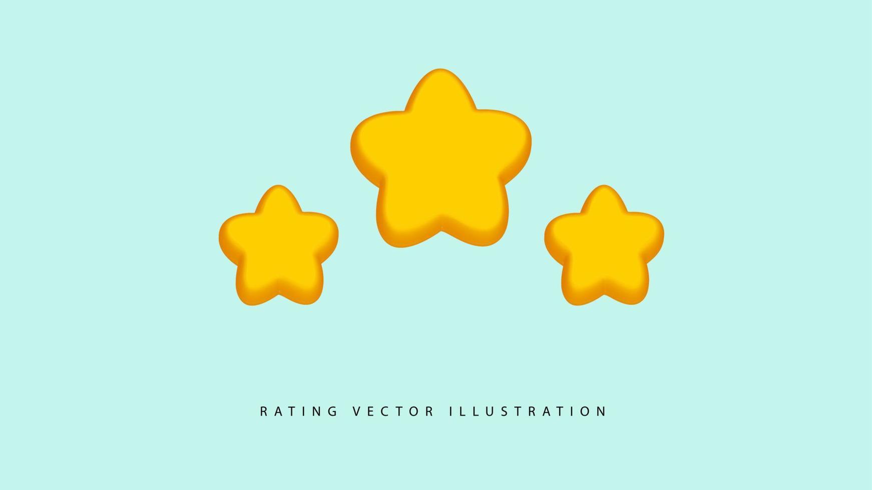 étoile de différentes formes, couleur jaune vif. vecteur