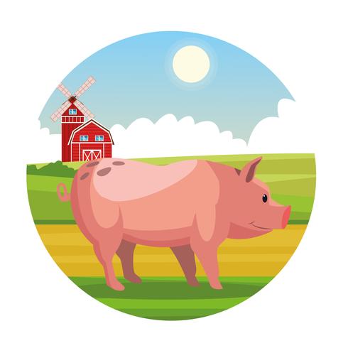 Dessins animés d&#39;animaux de ferme vecteur