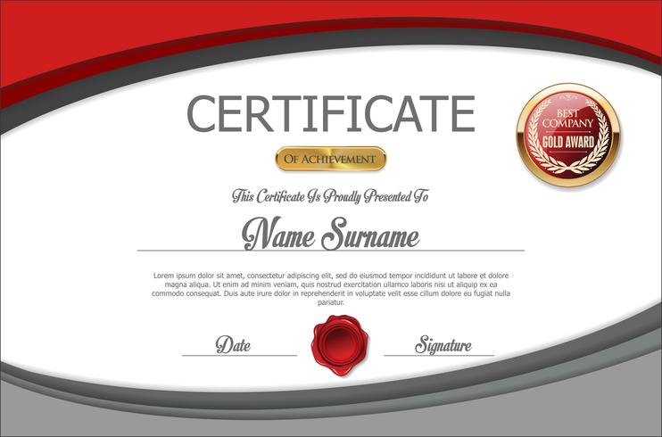 Certificat ou diplôme d&#39;illustration vectorielle de modèle de design rétro vecteur