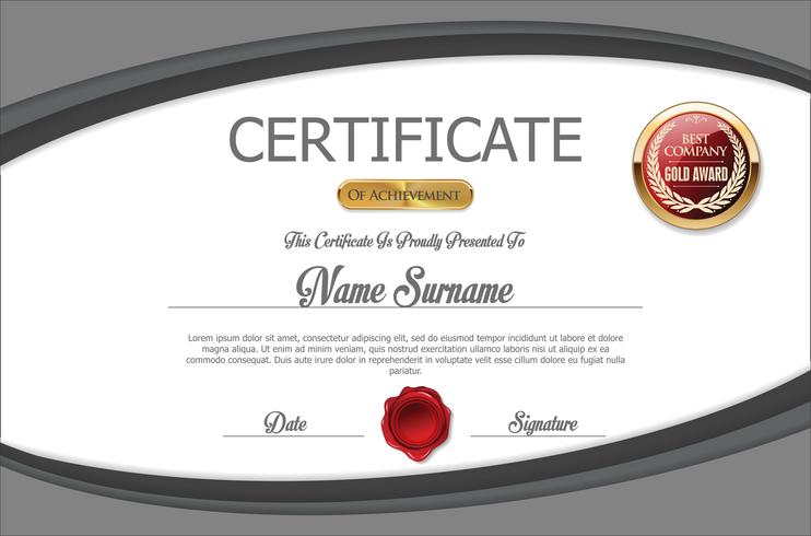 Certificat ou diplôme d&#39;illustration vectorielle de modèle de design rétro vecteur