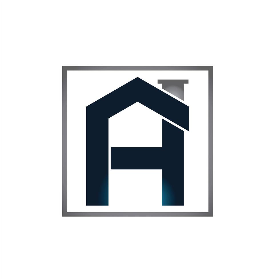 logo de conception de toit de maison minimaliste et moderne vecteur
