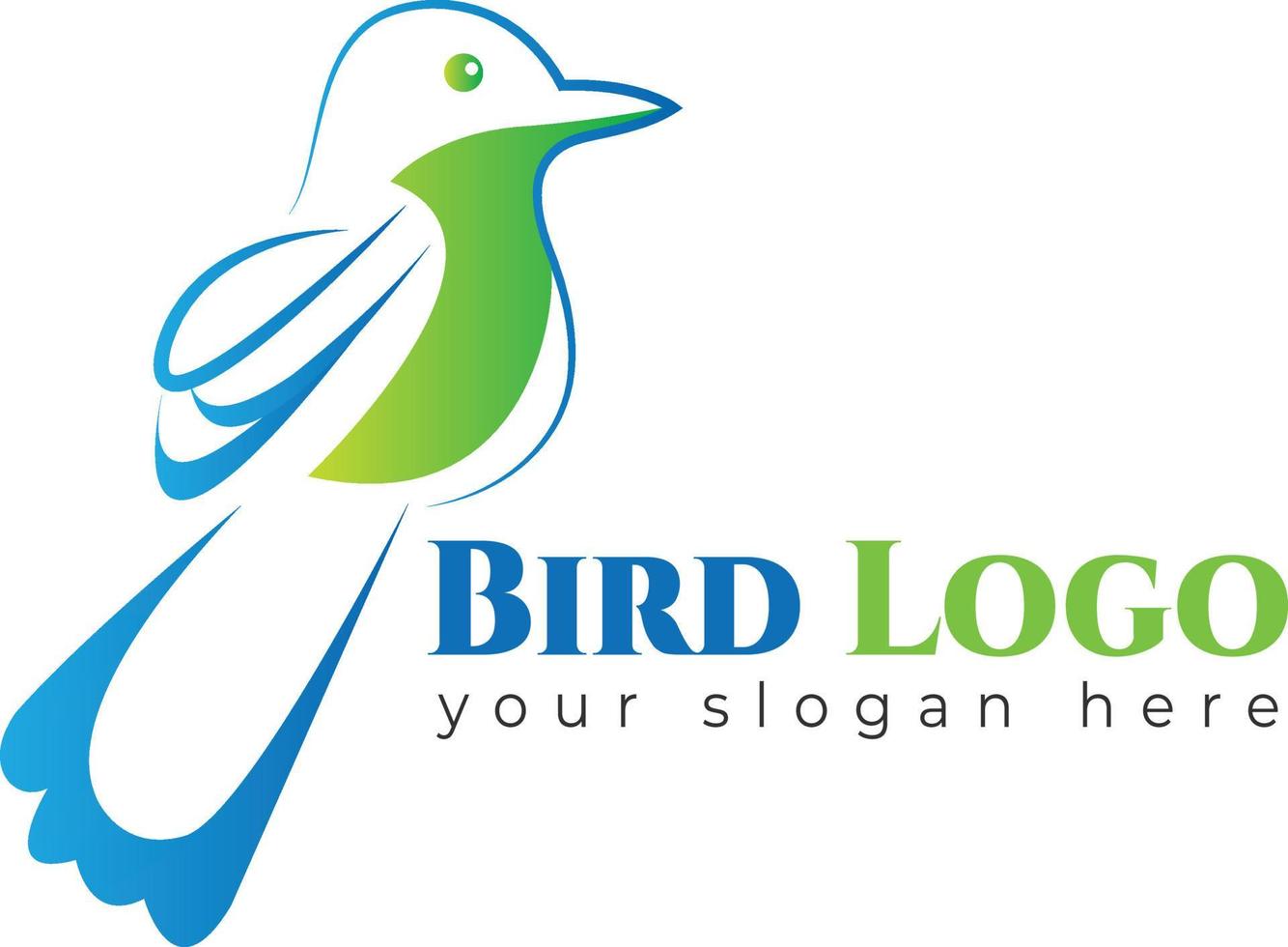 modèle de conception de logo créatif abstrait oiseau vecteur