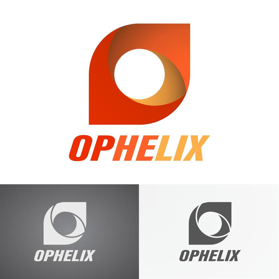 lettre o création de logo ophelix vecteur