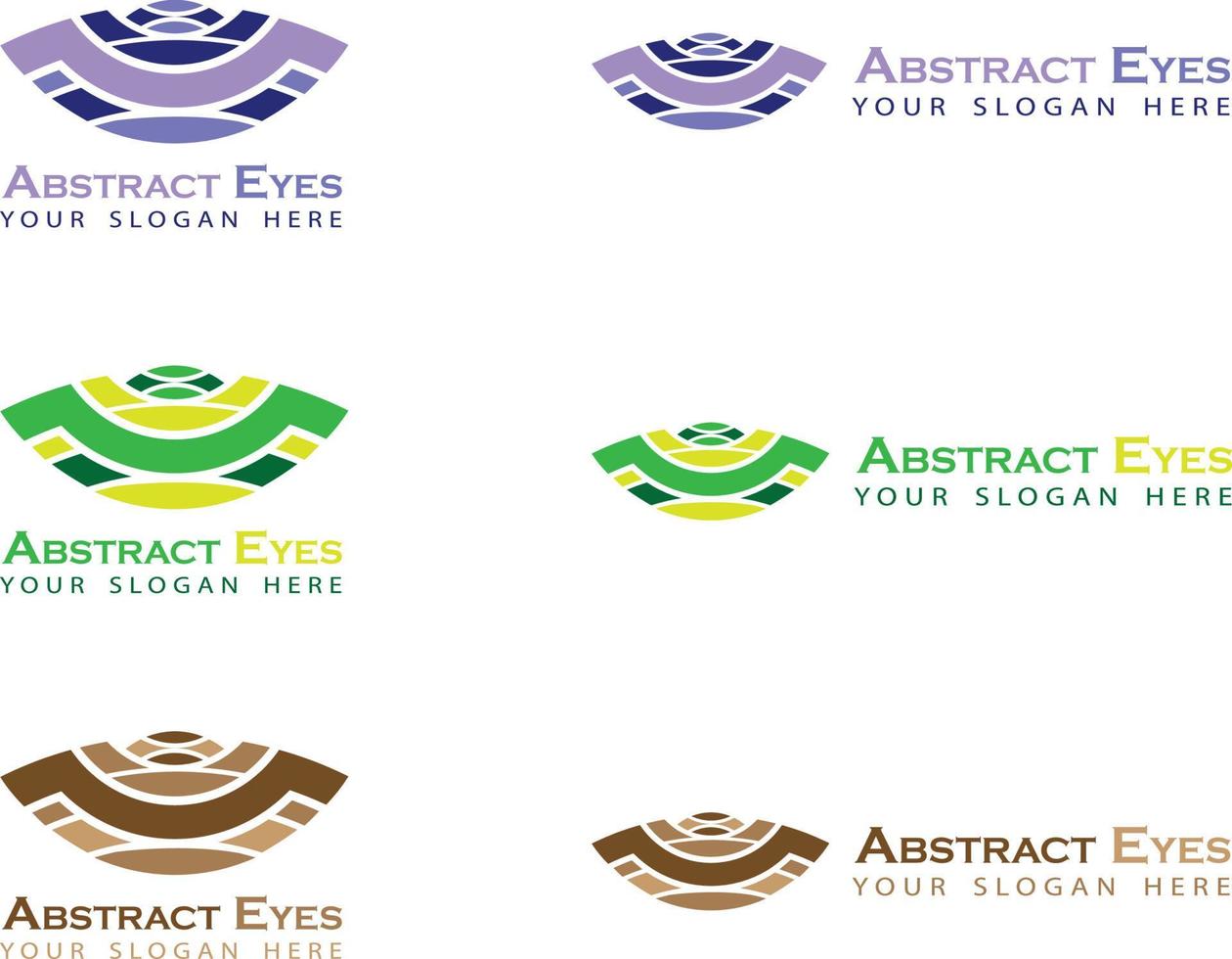 création de logo coloré yeux abstraits vecteur