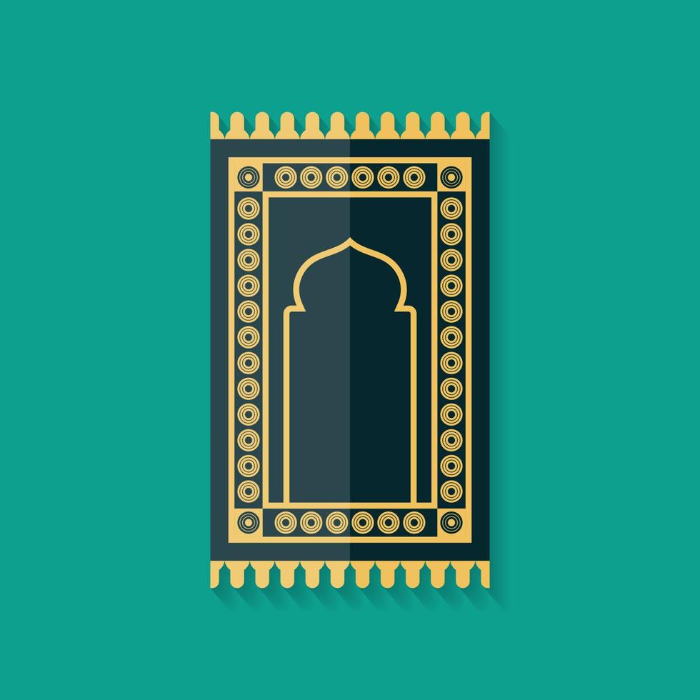 icône de ramadan design plat de tapis de prière. - vecteur. vecteur